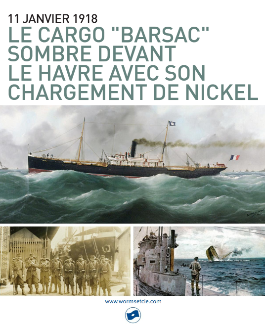 Le cargo Barsac sombre devant Le Havre