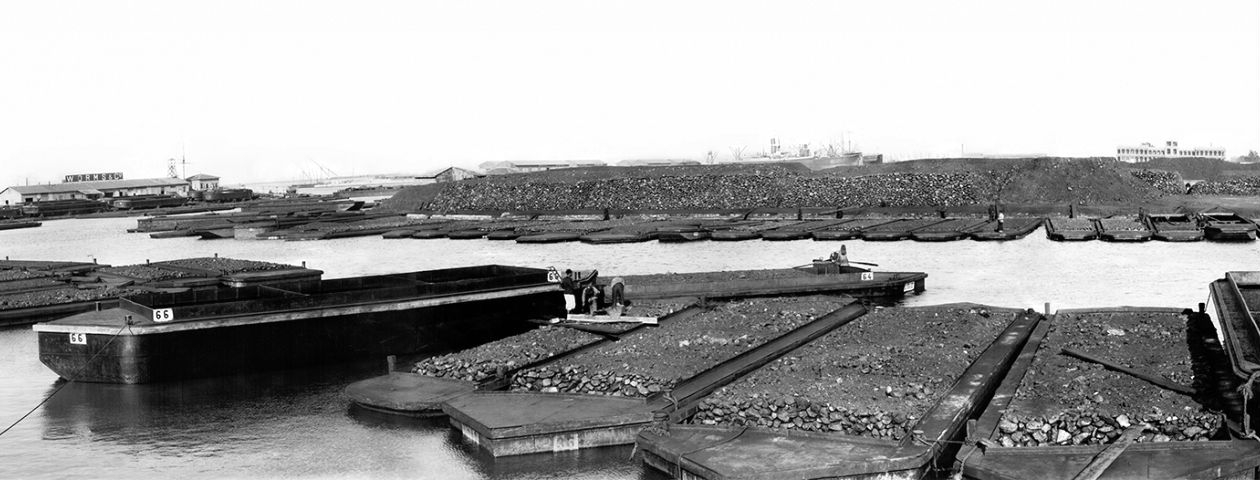 Port-Saïd - dépôt flottant de charbon - 1912