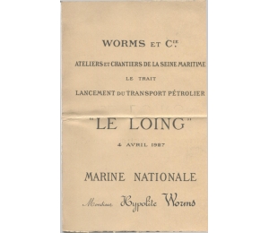 Le Loing - 1er pétrolier construit au Trait et armé par la Marine nationale