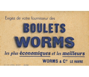 Buvard (Marcel Schmitt) pour Worms & Cie Le Havre