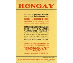 Prospectus "Hongay - importé à Bayonne par Worms & Cie"