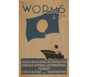 Affiche - Services maritimes Worms & Cie 